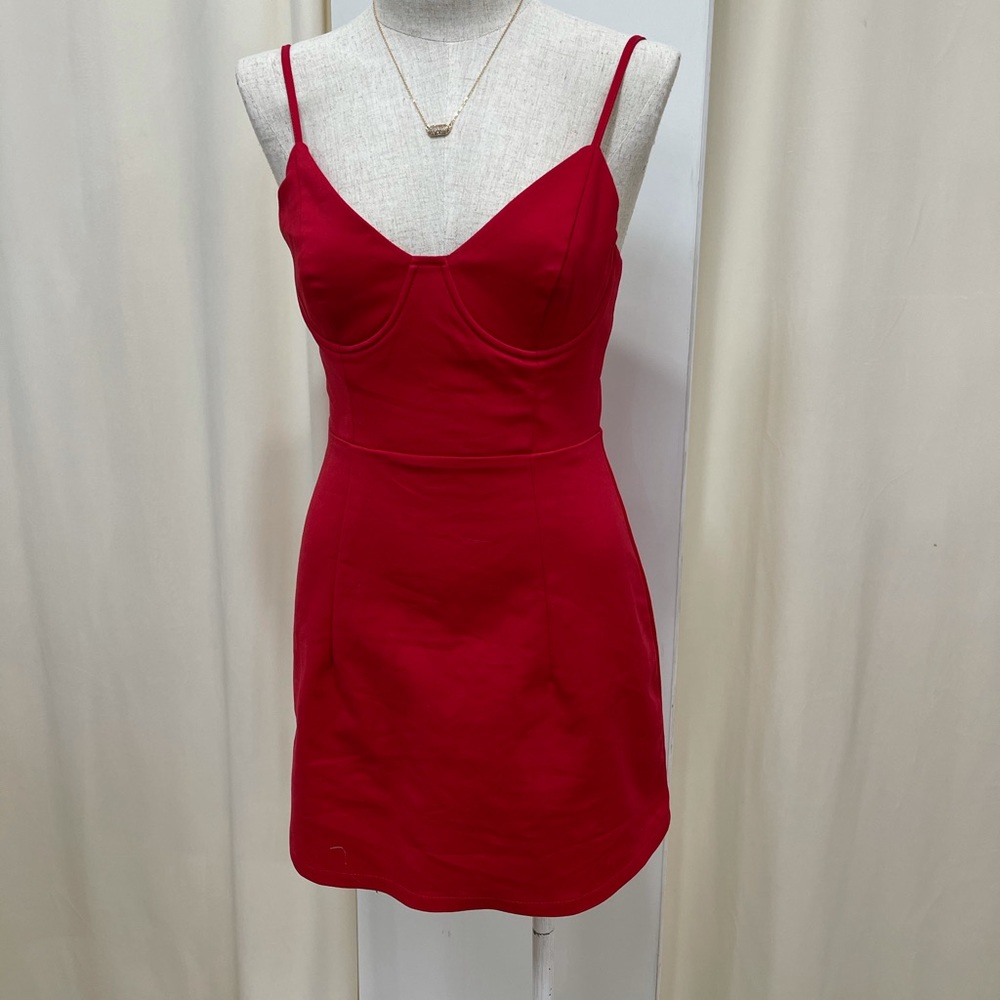 Mini red dress